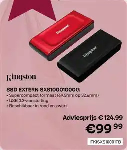 CompuDeals Kingston SSD Extern SXS10001000G aanbieding