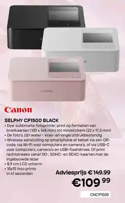 CompuDeals Canon Selphy CP1500 black aanbieding