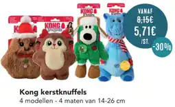 Poils et Plumes Kong kerstknuffels aanbieding