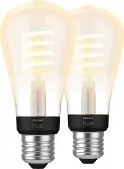 Coolblue Philips Hue Filamentlamp White Ambiance Edison E27 2-pack aanbieding