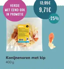 Poils et Plumes Konijnenoren met kip aanbieding