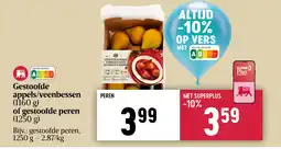 Delhaize Gestoofde appels/veenbessen (1160 g) of gestoofde peren (1250 g) aanbieding