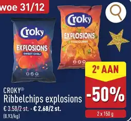 ALDI Croky ribbelchips explosions aanbieding