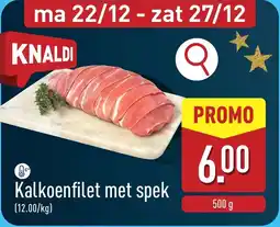 ALDI Kalkoenfilet met spek aanbieding