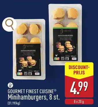 Gourmet finest cuisine minihamburgers