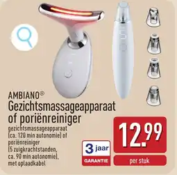 ALDI Ambiano Gezichtsmassageapparaat of poriënreiniger aanbieding