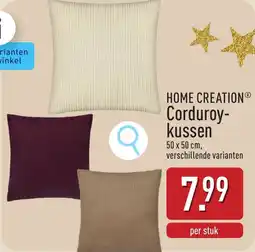 ALDI Home creation corduroykussen aanbieding