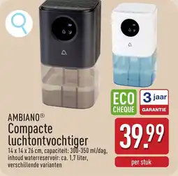 ALDI Ambiano compacte luchtontvochtiger aanbieding