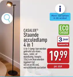 ALDI Casalux staande acculedlamp 4 in 1 aanbieding