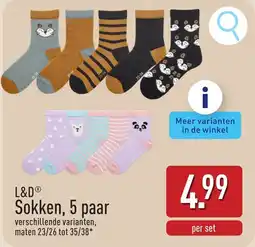 ALDI L&D Sokken aanbieding