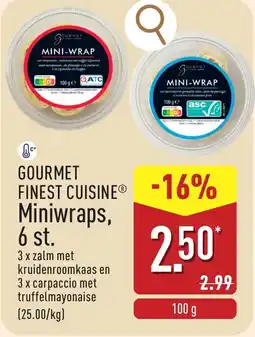 ALDI Gourmet finest cuisine miniwraps aanbieding