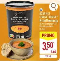 ALDI Gourmet finest cuisine kreeftensoep aanbieding