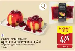 ALDI Gourmet finest cuisine appels in veenbessensaus, aanbieding