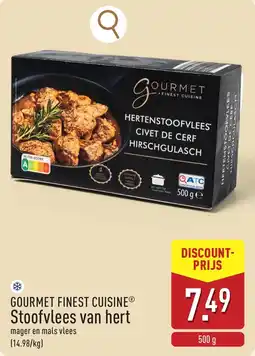 ALDI Gourmet finest cuisine stoofvlees van hert aanbieding
