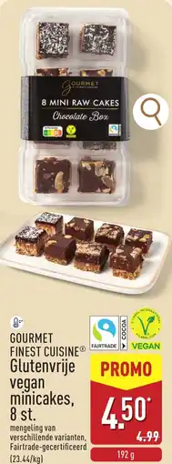 ALDI Gourmet finest cuisine glutenvrije vegan minicakes aanbieding