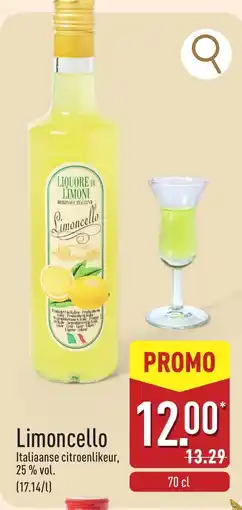 ALDI Limoncello Italiaanse citroenlikeur, 25% vol. aanbieding