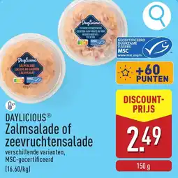 ALDI Daylicious Zalmsalade of zeevruchtensalade aanbieding