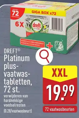 ALDI Dreft platinum plus vaatwastabletten aanbieding