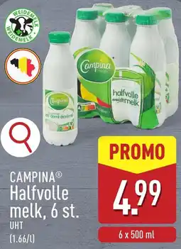 ALDI Campina halfvolle melk aanbieding