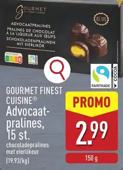 ALDI Gourmet finest cuisine advocaatpralines aanbieding