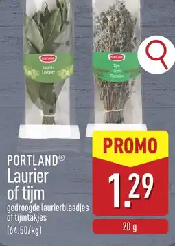 ALDI Portland laurier of tijm aanbieding