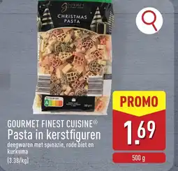 ALDI Gourmet finest cuisine pasta in kerstfiguren aanbieding
