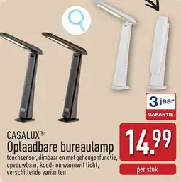 ALDI Casalux oplaadbare bureaulamp aanbieding
