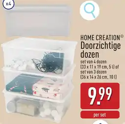 ALDI Home creation doorzichtige dozen aanbieding