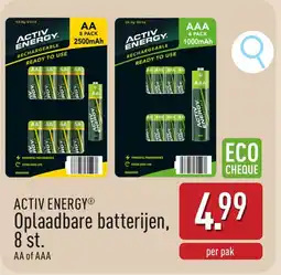 ALDI Activ energy oplaadbare batterijen aanbieding