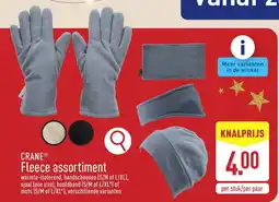 ALDI Crane fleece assortiment aanbieding