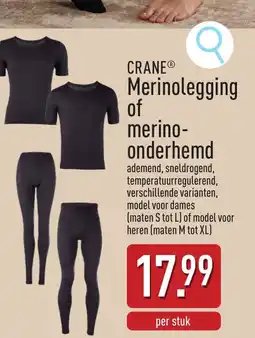 ALDI Crane merinolegging of merinoonderhemd aanbieding