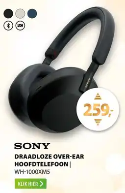 Expert Sony draadloze over-ear hoofdtelefoon | WH-1000XM5 aanbieding