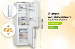 Expert Bosch koel-vriescombinatie KGE36EWCP EXCLUSIV aanbieding