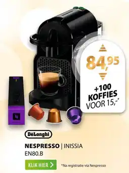 Expert DeLonghi Nespresso | inissia EN80.B aanbieding