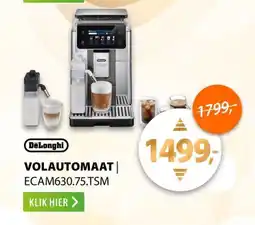 Expert DeLonghi Volautomaat ECAM630.75.TSM aanbieding
