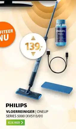 Expert Philips vloerreiniger | oneup series 5000 (XV5113/01) aanbieding