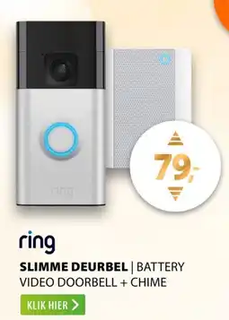 Expert Ring Slimme deurbel | battery video doorbell + chime aanbieding
