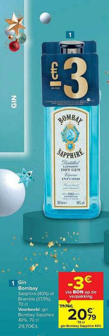 Carrefour Gin Bombay aanbieding