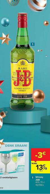 Carrefour Whisky J&b aanbieding