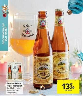 Carrefour Geschenkdoos Tripel Karmeliet aanbieding
