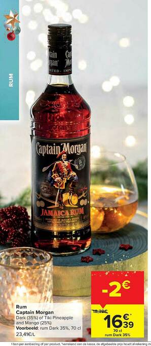 Carrefour Rum Captain Morgan aanbieding