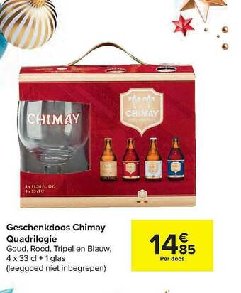 Carrefour Geschenkdoos Chimay Quadrilogie aanbieding