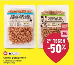 Delhaize Gepelde grijze garnalen aanbieding