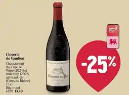 Delhaize Closerie de Vaudieu aanbieding