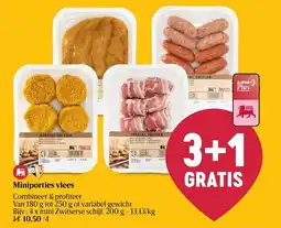 Delhaize Miniporties vlees aanbieding