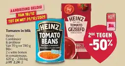 Delhaize Tomaten in blik aanbieding