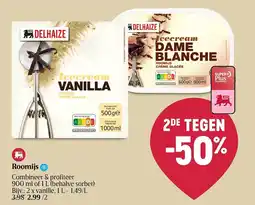 Delhaize Roomijs aanbieding