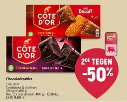 Delhaize Chocoladetablet aanbieding