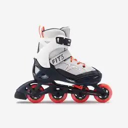 Decathlon Fitness skates voor kinderen FIT3 grijs rood aanbieding