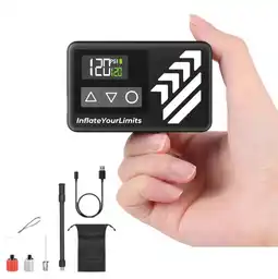 Decathlon Elektrische minipomp fietskompressor 120 PSI 108 g LED USB-C aanbieding